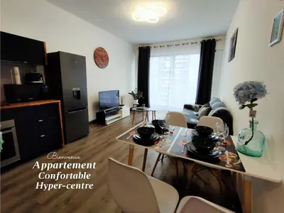 Cuisine ou kitchenette dans l'établissement Le Myanmar - Hyper Centre - Parking - 4p