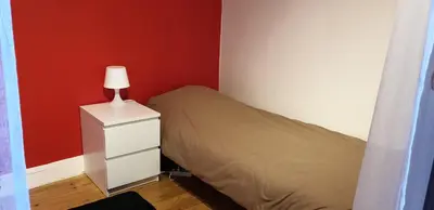 Un ou plusieurs lits dans un hébergement de l'établissement Bourgueil - Grand appartement proche CNPE Chinon