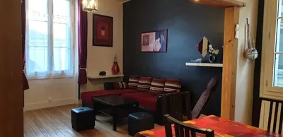 Coin salon dans l'établissement Bourgueil - Grand appartement proche CNPE Chinon