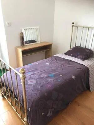 Un ou plusieurs lits dans un hébergement de l'établissement Agréable maison de bourg aux portes de TOURS