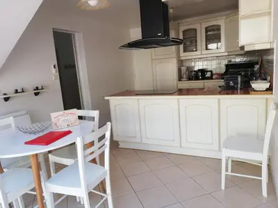 Cuisine ou kitchenette dans l'établissement Gîte Grandeur Nature