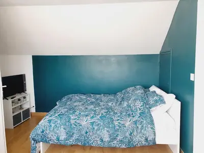 Un ou plusieurs lits dans un hébergement de l'établissement Duplex tout confort - circuit 24h - pôle santé sud - Centre des expositions - Technoparc