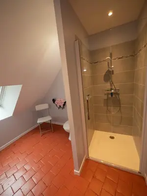 Salle de bains dans l'établissement Les Clématites de Saint-Aignan 8p, 7min du Zoo