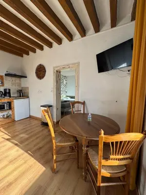 Cuisine ou kitchenette dans l'établissement Studio Vigneron, 3min du Zoo