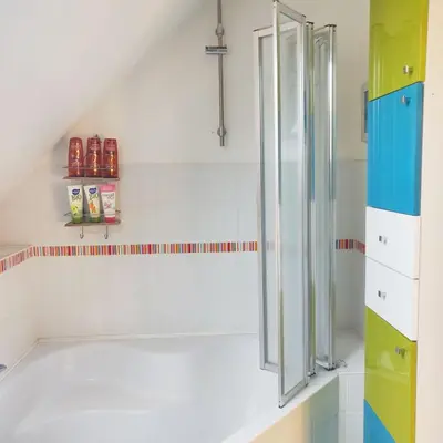 Salle de bains dans l'établissement Le Clos Bener