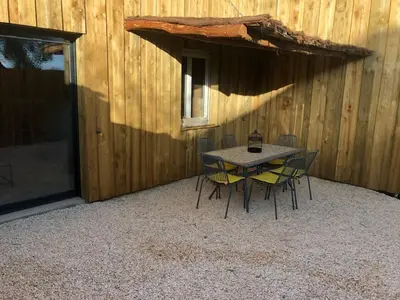Plan de l'établissement Chalet authentique à Clermont-Créans avec piscine partagée