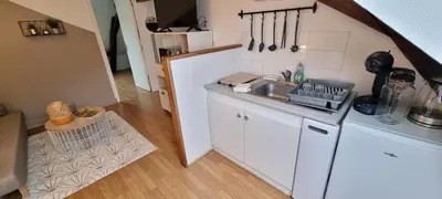 Cuisine ou kitchenette dans l'établissement La Résidence K-méléon- Hyper centre , 23 couchages
