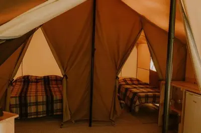 Un ou plusieurs lits dans un hébergement de l'établissement Camping Onlycamp Le Pont Romain