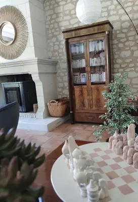 Bibliothèque dans le B&B/chambre d'hôtes