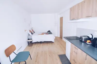 Cuisine ou kitchenette dans l'établissement Studios Lsquare-Residence