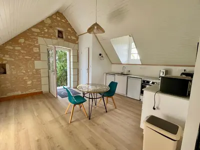 Cuisine ou kitchenette dans l'établissement Le Château de Leugny