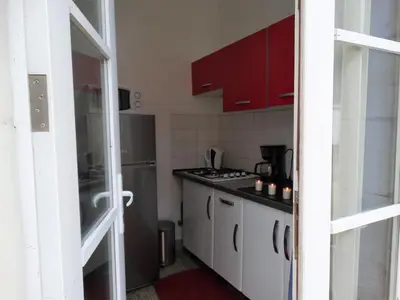 Cuisine ou kitchenette dans l'établissement Studio Séquoia au pied du Château