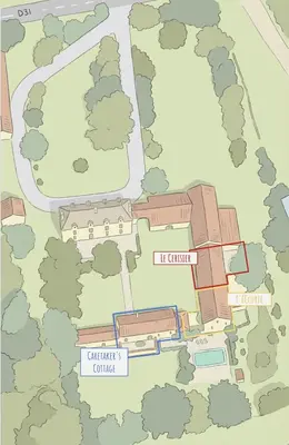 Plan de l'établissement Closerie Les Roches - Charming and spacious 2 bedroom cottage