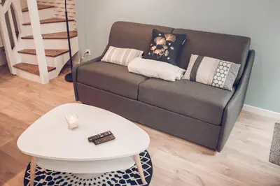 Coin salon dans l'établissement LeBeauBrun_ HyperCentre_ Duplex