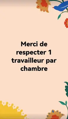Plan de l'établissement Chambre parquet flottant chez l'habitant