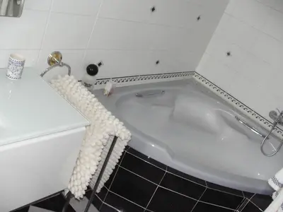 Salle de bains dans l'établissement La Tourelle des Echelles