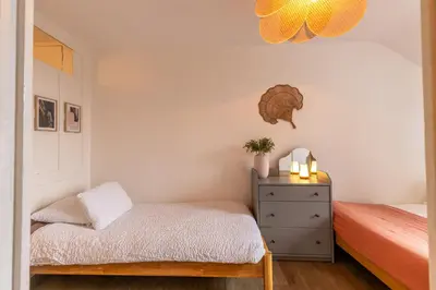 Un ou plusieurs lits dans un hébergement de l'établissement ☆ Sur les toits de Blois ☆ T2 avec vue Château