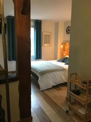 Un ou plusieurs lits dans un hébergement de l'établissement Les Studios de l'Escale proche du Zoo de Beauval