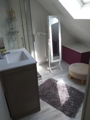 Un ou plusieurs lits dans un hébergement de l'établissement Chambres d'hôtes, 