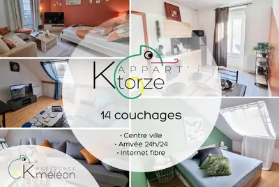 Plan de l'établissement L'appart K-torze- RARE ! 14 couchages en centre ville du Mans