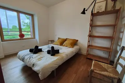 Un ou plusieurs lits dans un hébergement de l'établissement Bel Air Frais proche Beauval & châteaux de la Loire