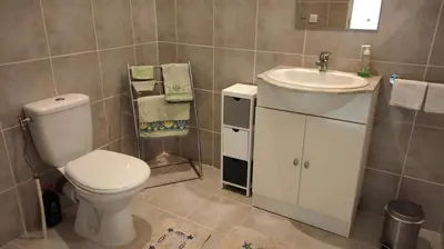 Salle de bains dans l'établissement Gîte de l'Octroy Poitou