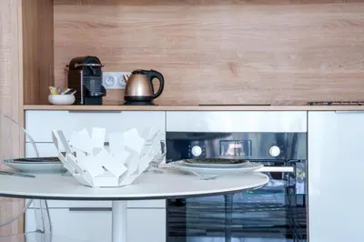 Cuisine ou kitchenette dans l'établissement Hyper centre vue bords Loire #confort #luxe
