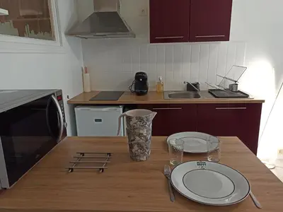 Cuisine ou kitchenette dans l'établissement Le Saint-Jacques - Hypercentre