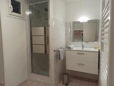 Salle de bains dans l'établissement Le Saint-Jacques - Hypercentre