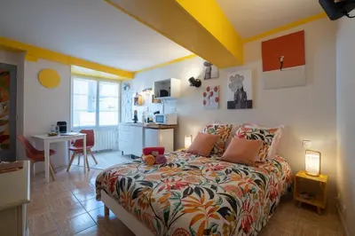 Un ou plusieurs lits dans un hébergement de l'établissement SUPERLOGIS BLOIS-LE PITAYA- HYPERCENTRE STUDIO- Classé 3Etoiles