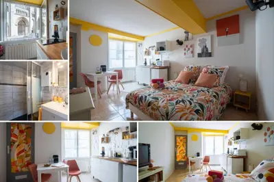 Cuisine ou kitchenette dans l'établissement SUPERLOGIS BLOIS-LE PITAYA- HYPERCENTRE STUDIO- Classé 3Etoiles