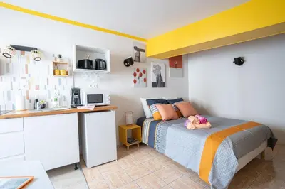 Cuisine ou kitchenette dans l'établissement SUPERLOGIS BLOIS-LE PITAYA- HYPERCENTRE STUDIO- Classé 3Etoiles