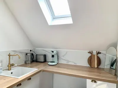 Cuisine ou kitchenette dans l'établissement Cosy Chambord à 10 minutes du château