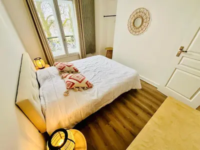 Un ou plusieurs lits dans un hébergement de l'établissement Hypercentre, quai de Loire, lumineux, spacieux, familial, le Jehan de Saveuse