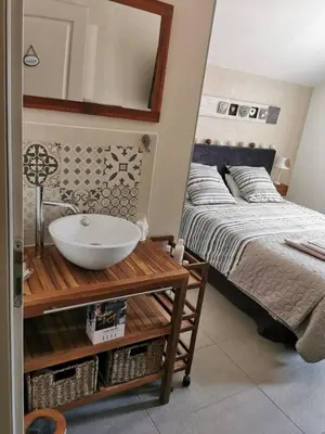 Un ou plusieurs lits dans un hébergement de l'établissement Chambres d'hôtes L'Escale Charmante