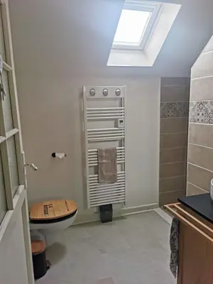 Salle de bains dans l'établissement Gîte L'Escale Charmante