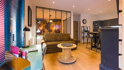 Cuisine ou kitchenette dans l'établissement L'Atelier Flanelle