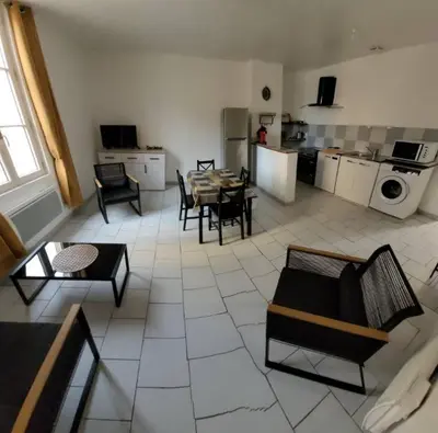 Cuisine ou kitchenette dans l'établissement la petite montagne