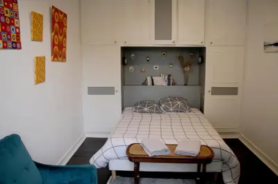 Un ou plusieurs lits dans un hébergement de l'établissement Le Magnolia, chambre d'hôte au calme