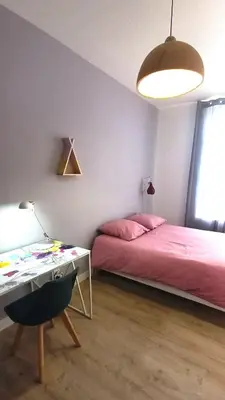 Un ou plusieurs lits dans un hébergement de l'établissement Histoire de Loire - ANJOU sdb partagée