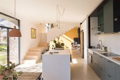 Cuisine ou kitchenette dans l'établissement Maison d'hôtes le détour en pleine nature