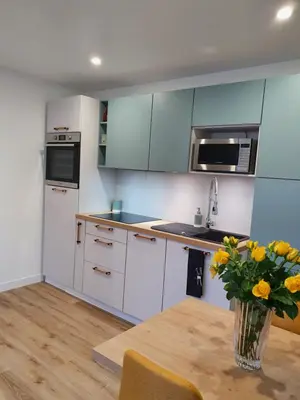 Cuisine ou kitchenette dans l'établissement Gîte Abbey Road 41 - Passez vos vacances en toute tranquillité !