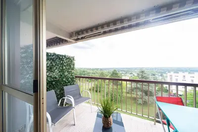 Balcon ou terrasse dans l'établissement Le Merel