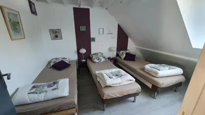 Un ou plusieurs lits dans un hébergement de l'établissement Grand gîte Touraine 300m2