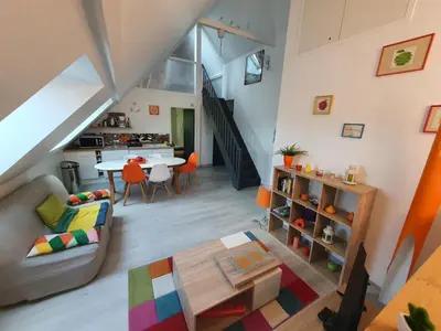 Coin salon dans l'établissement Grand gîte Touraine 300m2