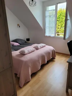 Un ou plusieurs lits dans un hébergement de l'établissement Bléré maison centre ville proche Beauval et Chenonceau