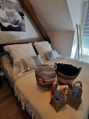 Un ou plusieurs lits dans un hébergement de l'établissement Chambres d'hôtes aux portes de CHAMBORD