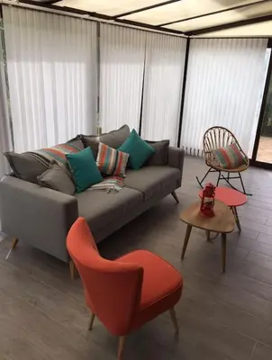 Coin salon dans l'établissement Maison tout confort en Touraine 4 chambres