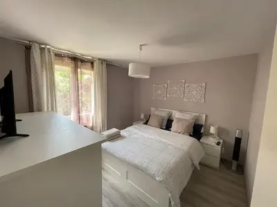 Un ou plusieurs lits dans un hébergement de l'établissement Maison tout confort en Touraine 4 chambres