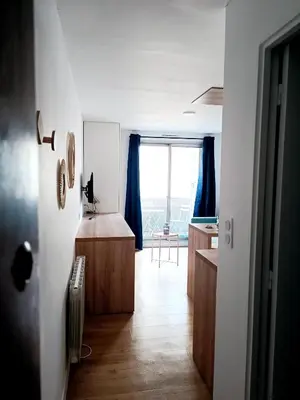 Cuisine ou kitchenette dans l'établissement Charmant Studio Refait à neuf Centre de Tours